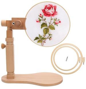 Catcan Embroidery Hoop Stand with 2 PCS 7'' 5'' Embroidery Hoops