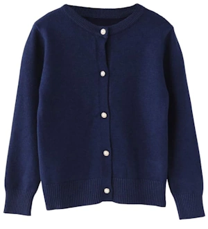 SMILING PINKER Girls Cardigan Sweater School Uniforms Button Long Sleeve Knit Tops