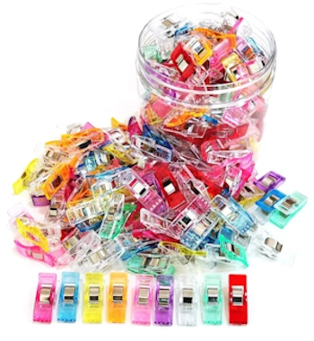 Otylzto Premium Quilting Sewing Clips for Supplies Crafting Tools 100 Pcs with Plastic Box