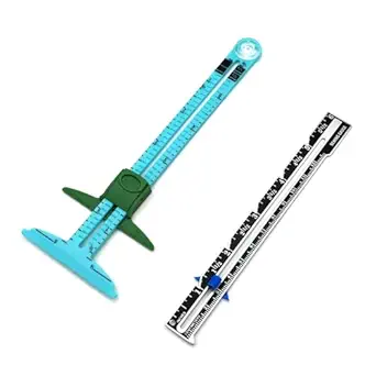 Tsxioua Sewing Gauge Sewing Measuring Tool, 5-in-1 Sliding Gauge Measuring Sewing Ruler