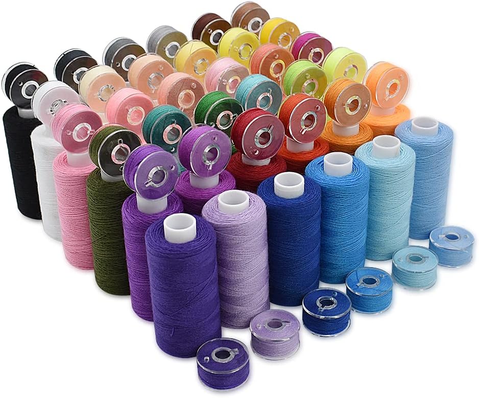 Embroidery Bobbin Thread Variety Pack (36 Colors Prewound)