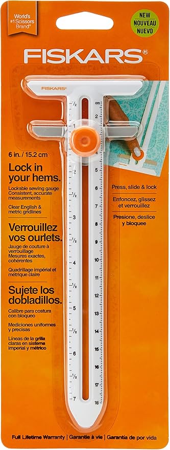 Fiskars 6" Sewing Measuring Gauge - 1/8" Increments