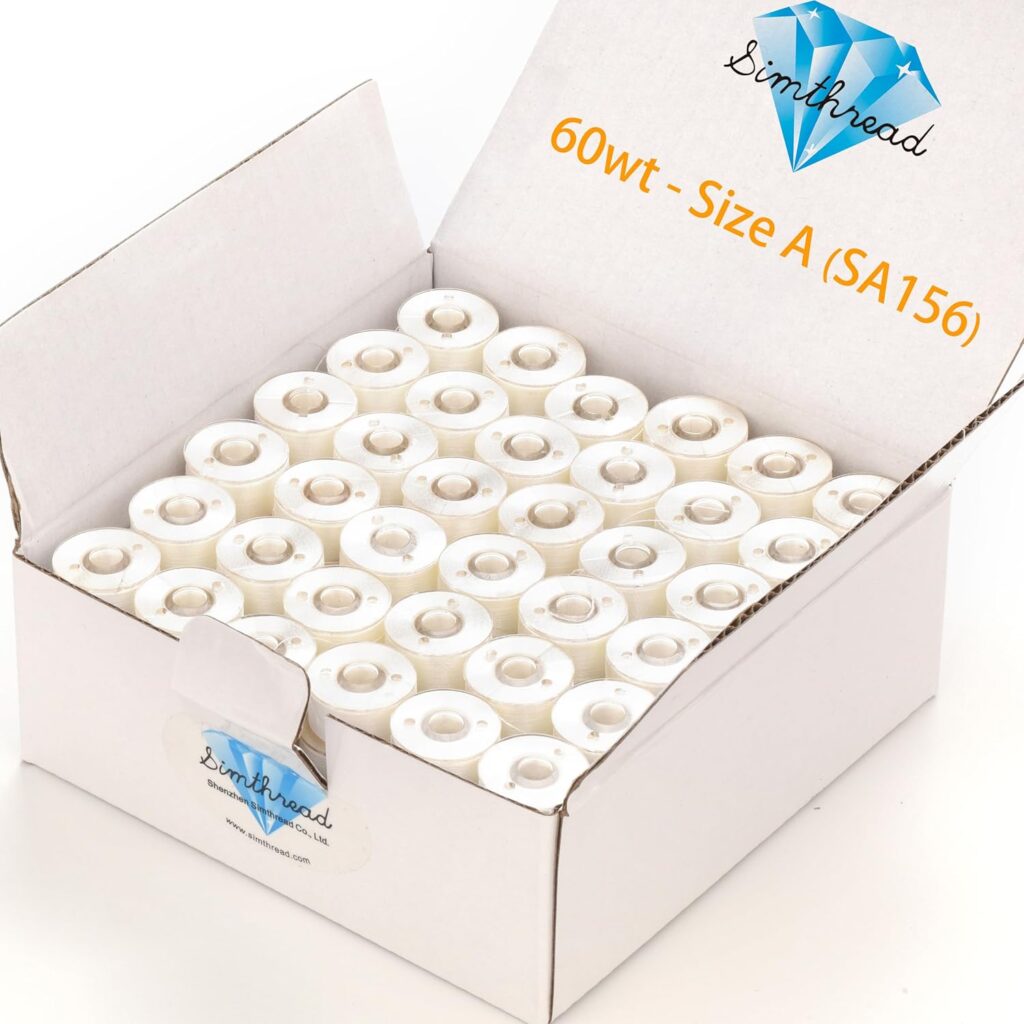 Simthread 144pcs Pre-Wound Bobbin Thread (60WT)