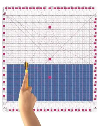 Karpoulra 12.5 x 12.5 Slotted Quilting Ruler