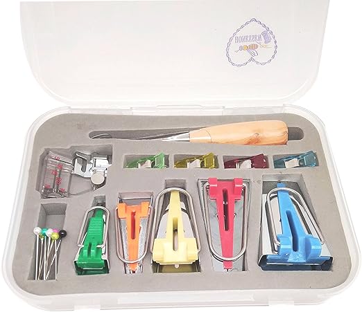HONEYSEW Single & Double Fold Bias Tape Maker Kit – 5 Sizes
