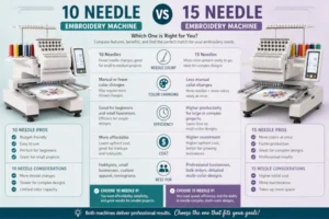 10 Needle vs 15 Needle Embroidery Machine