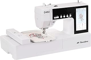 D492 Embroidery Machine with 4.5" x 7" Area for Beginners, Home DIY, Sewing & Embroidery Machine with Hoops