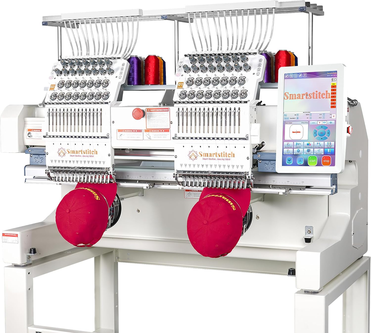 Smartstitch S-1502HC Beast Embroidery Machine with Two Heads 15 Needles each, 20"x16" Embroidery Area