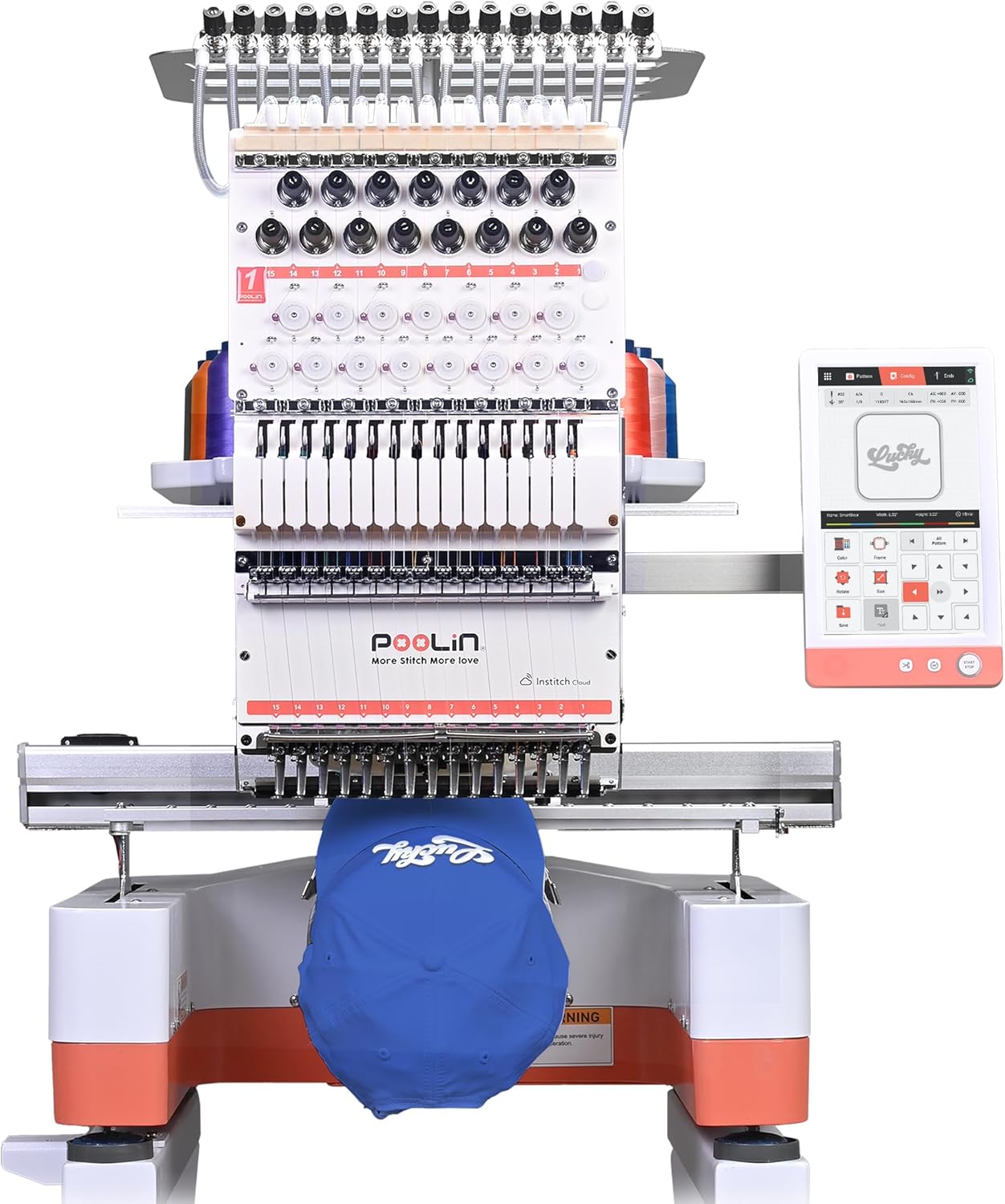 Smartstitch S-1501 Single Head Commercial Embroidery Machine with 15 Needles