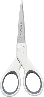 Westcott 5-Inch Micro-Tip Fabric Scissors with Titanium-Bonded Blades - Craft Scissors for Paper and Fabric, Sewing, and More