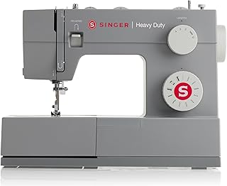 SINGER® Heavy Duty 4411 (Grey) High Speed Sewing Machine + Accessories | 11 Built-In Stitches Deliver 69 Stitch Applications | 50% More Power, 1100 Stitches/Min | Metal Frame, 4-Step Buttonhole