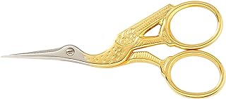Gingher Stork Embroidery Scissors and Leather Sheath - 3.5\