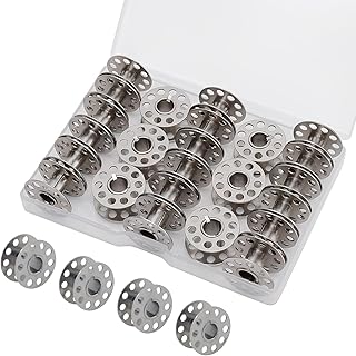 kidoom Metal Sewing Machine Bobbins, 28 PCS Universal Sewing Machine Bobbins