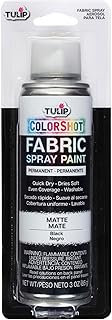 Tulip ColorShot Instant Fabric Spray Paint, Permanent Color Spray-On Fabric Paint, 3oz. Black