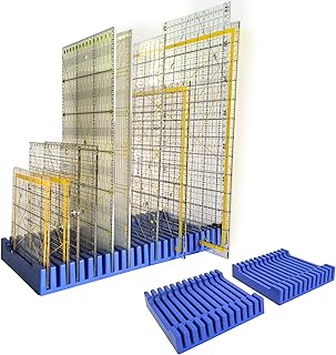 Storage Rack for Quilting Rulers, 12 Slot Ruler Holder Organizer and Storage (4-Pack)