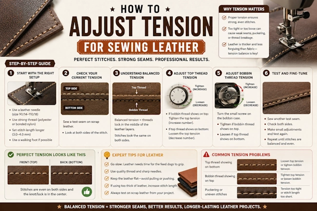 How to Adjust Tension for Sewing Leather