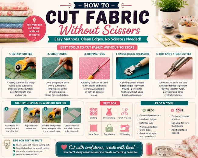 How to Cut Fabric without Scissors