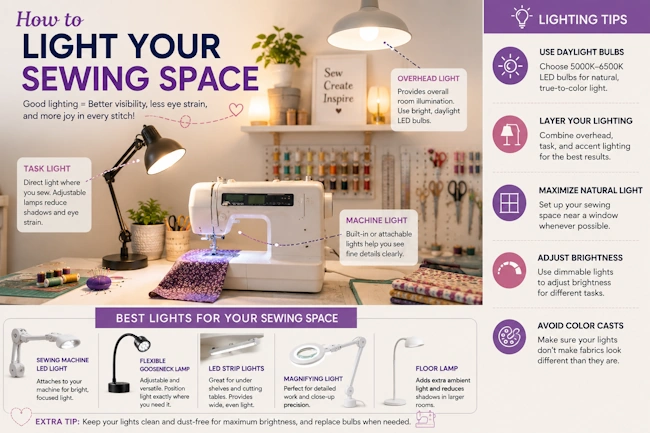How to Light Your Sewing Space