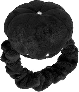 HARFINGTON Wrist Pin Cushions Band Sewing Needle Cushion Needle Holder Pincushions with Adjustable Elastic Strap Fit All Wrist Sizes for Sewing Quilting Needlework DIY Crafts, Black
