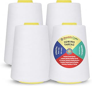 Mandala Crafts 4 Pack Serger Thread Cones