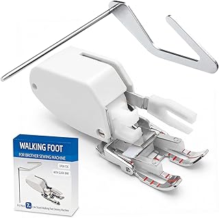 Open Toe Walking Foot with Guide, Compatible with Brother Sewing Machine, Fist Most 7mm Household Low Shank Sewing Machines, Suitable for Quilting and Sewing Multiple Layers