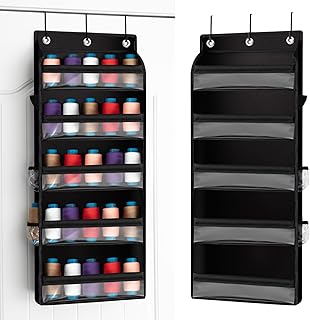 Tegeme 5-Tier Hanging Thread Holder Black
