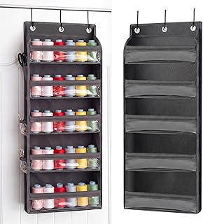 Tegeme 5-Tier Hanging Thread Holder Dark Gray