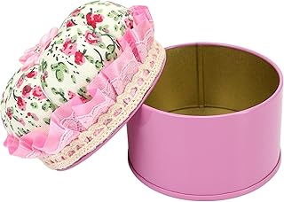 Pink Pin Cushion Lid with Iron Storage Jar, Needles Quilting Pins Holder Case for Sewing, Ideal Gifts for Women, Moms, Grandmas & Quilting Enthusiasts - Room Home Decor DIY Craft