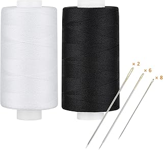 Simthread All Purpose Thread Polyester 1 White 1 Black