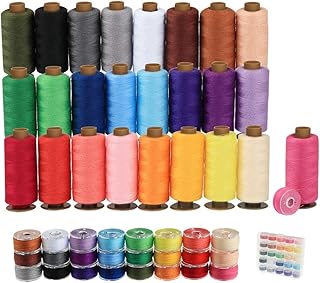 ilauke 50Pcs Thread Kit with Prewound Bobbins