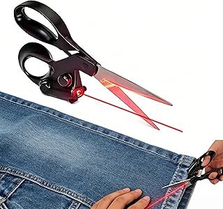 Professional Laser Guided Scissors for Fabric Cutting, Cuts Straight Fast with Precision Laser Guide,Sewing Scissors for Quilting Home Craft Wrapping Gift with Upgraded Ergonomic Handle