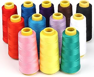 ilauke 12 x 1800 Yards Serger Thread Cones