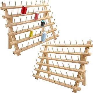 New brothread 2X60 Spools Wooden Thread Rack/Thread Holder Organizer