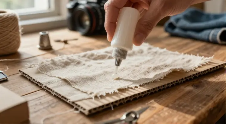best glue for fabric to cardboard