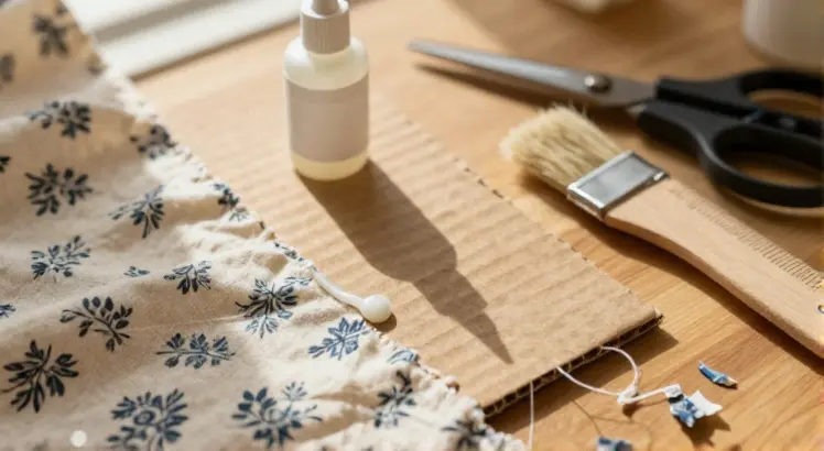 how to cover cardboard with fabric