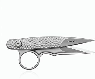 TONMA Professional 4.7” Thread Snips, Made in Japan | Fabric Scissors Thread Nippers for Sewing, Japanese SG-2 Powder Steel, Razor-Sharp Blade with Safety Cap, Ambidextrous