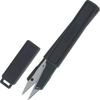 Gingher 4" Featherweight Thread Snips, Sewing & Embroidery Scissors | Ideal for Pulling Threads and Reaching Into Tight Spots, Spring-Action Reduces Hand Fatigue, Protective Cap for Portability