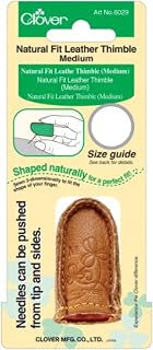 Clover Medium Leather Thimble Natural