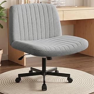 Orange Factory Criss Cross Chair, Wide Fabric Vanity Desk Seat