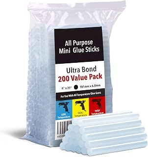 Artellius Mini Hot Glue Sticks 200 Pack