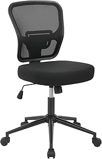 Armless Office Desk Chair Height Adjustable, Ergonomic High Back Mesh Task Chair