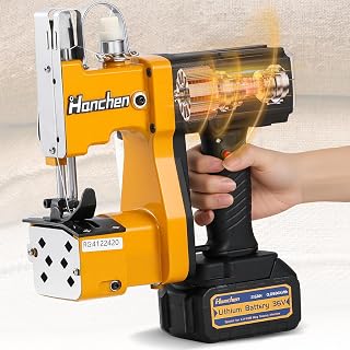 Cordless Bag Sewing Machine for Burlap, Woven Polypropylene & Feed Bags