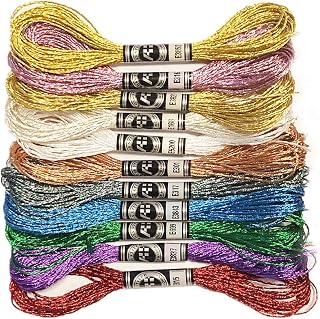 11 Skeins Metallic Embroidery Thread Multi-Color