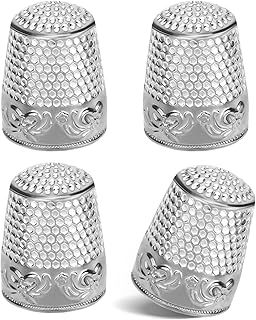 ZMAAGG Thimbles for Hand Sewing, 4 PCS Metal Thimble