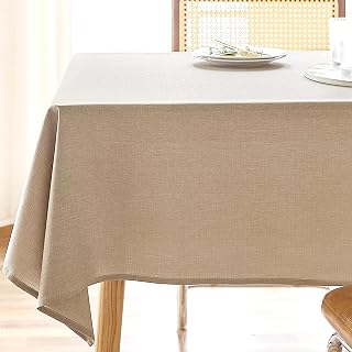 AUSSPVOCT Textured Linen Tablecloth 60 x 84 Inch