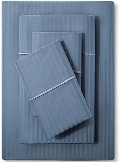 Feather & Stitch 100% Cotton Sateen 500 TC Queen Size Bed Sheet Set