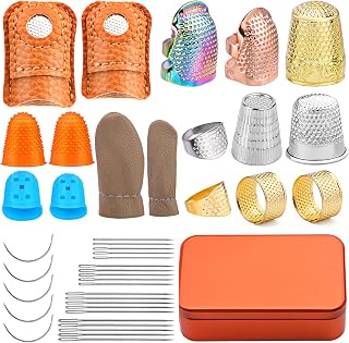 Mnuizu Sewing Thimble Set Thimble Ring