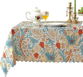 HOMOHEINI Rectangle Waterproof Tablecloth 52 x 70 Inch Vine Bloom