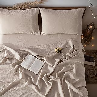 LBRO2M 100% French Organic Linen Sheet Set 4Pcs