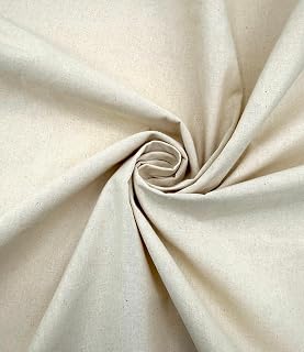 Eovea | Canvas Fabric | Cotton Duck | 100% Cotton | 4oz Lightweight | 60" Wide | Arts & Crafts, Tote Bags, Painting, Embroidery, Lining(4oz,1 Yard)